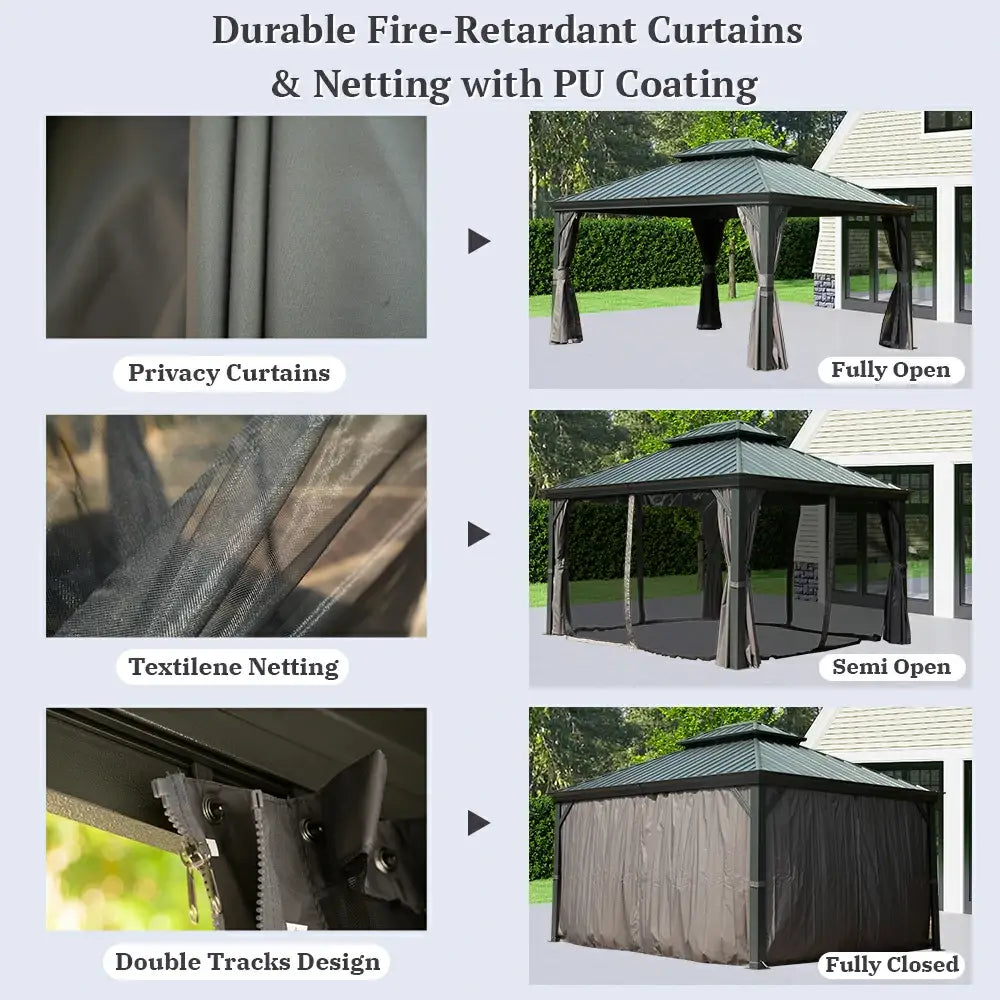 Domi outdoor living Hardtop gazebo#size_13'x15'