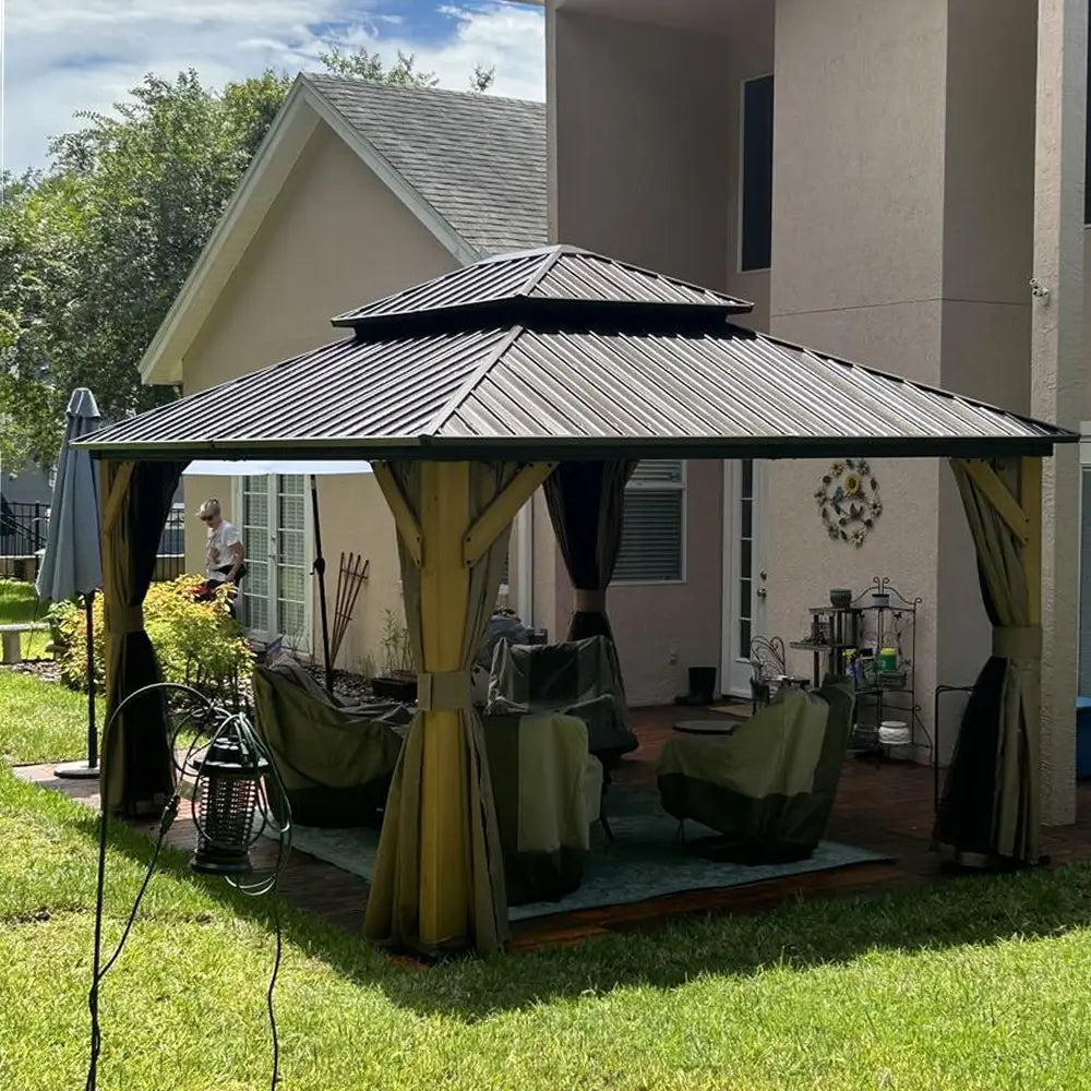 Domi Outdoor Living wood gazebo#size_12' x 14'