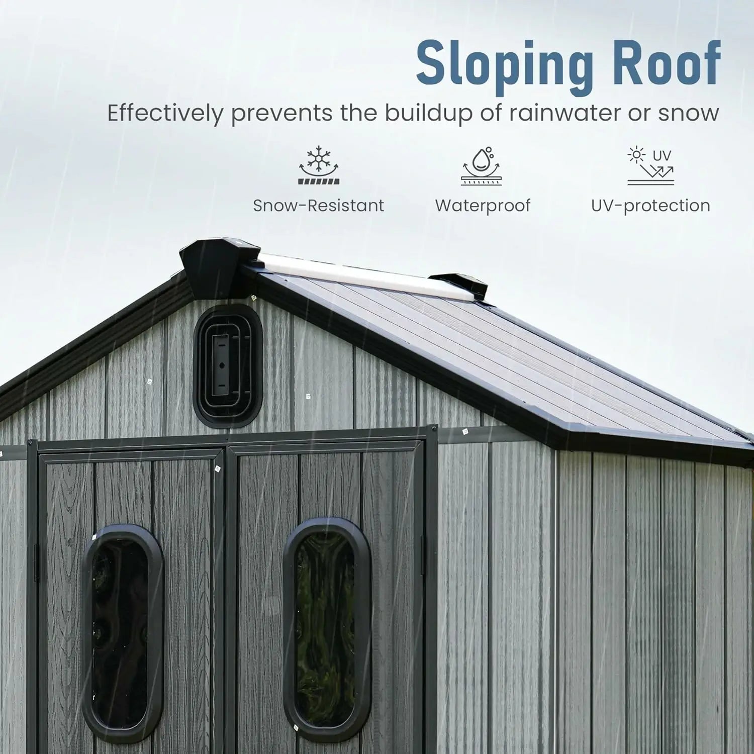 Domi Outdoor Living resin storage shed#size_5x3 FT