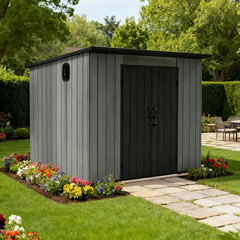 Domi Outdoor Living resin storage shed sloping roof#size_6.2'x7.8'