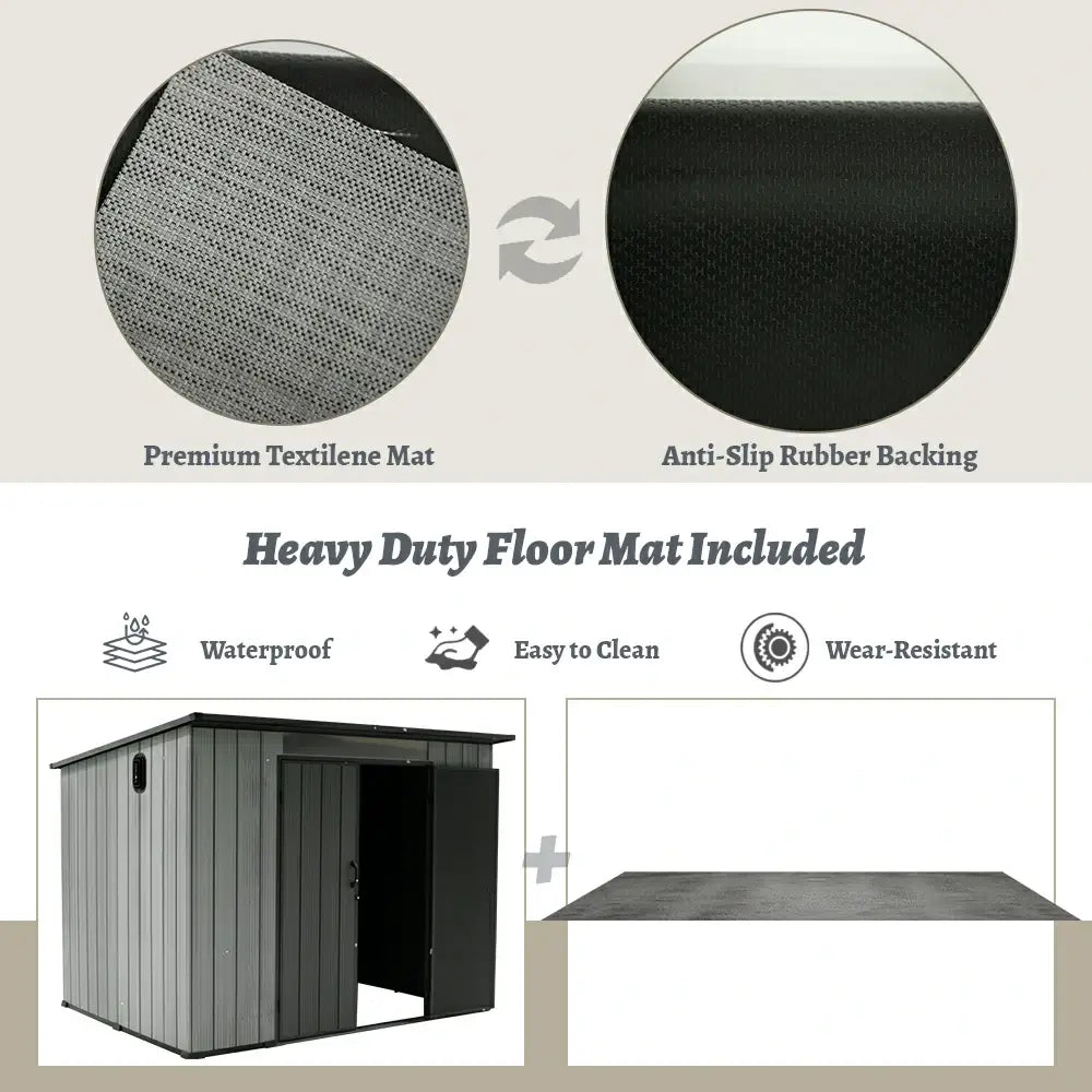 Domi Outdoor Living resin storage shed sloping roof#size_6.2'x9.3'