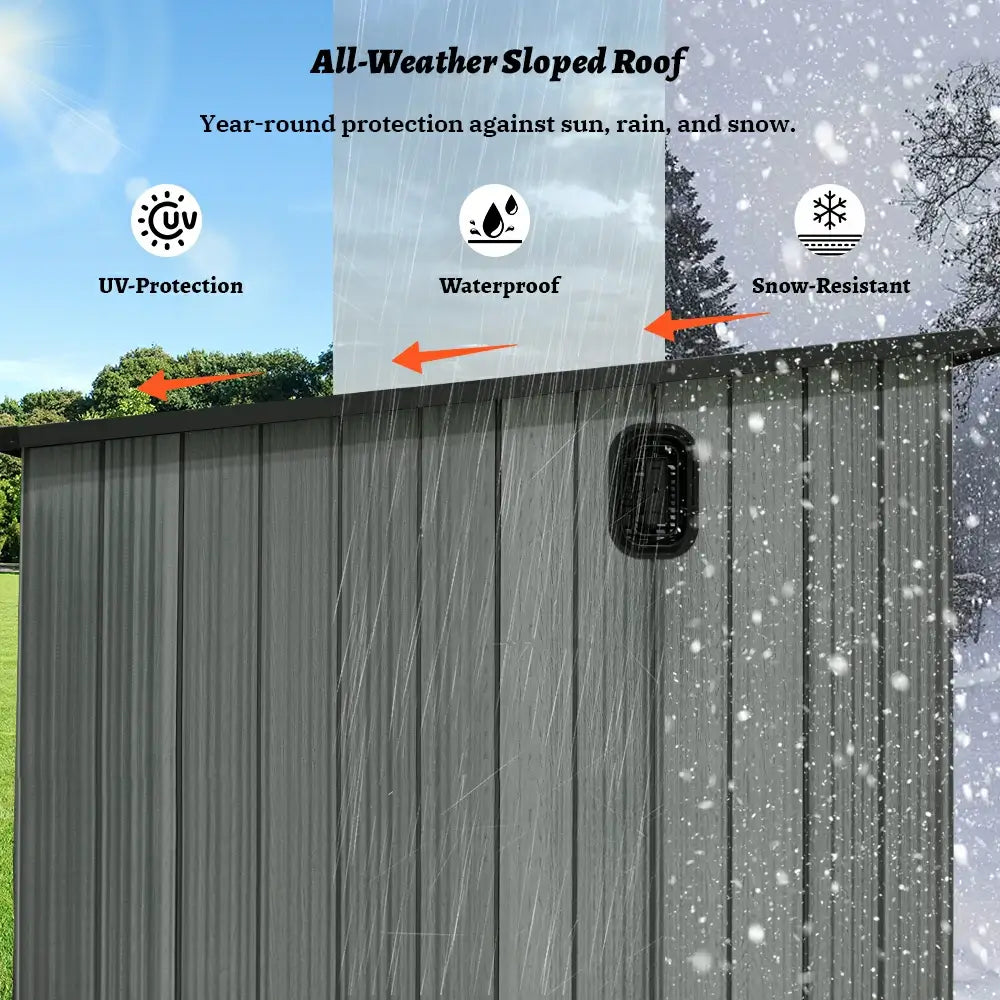 Domi Outdoor Living resin storage shed sloping roof#size_6.2'x9.3'