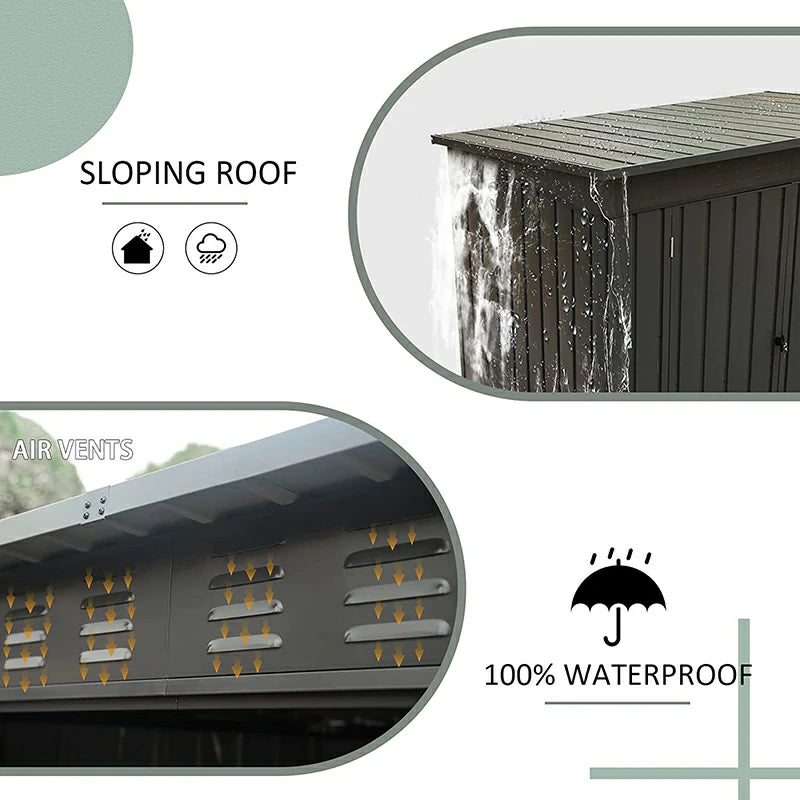 Domi Outdoor Living storage shed sloping roof#size_5'x3'