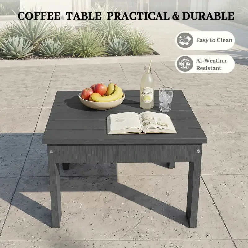 HDPE Outdoor Sofa Set#Color_gray