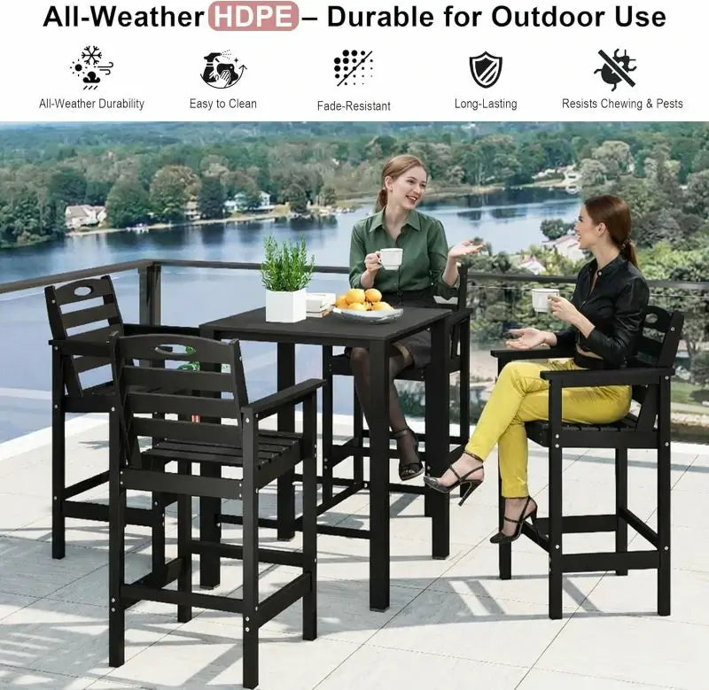 HDPE Patio Bar Set#color_black
