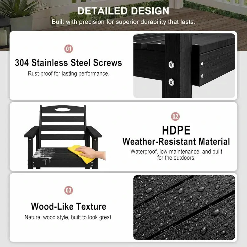 HDPE Patio Bar Set#color_black