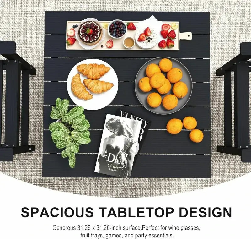 HDPE Patio Bar Set#color_black
