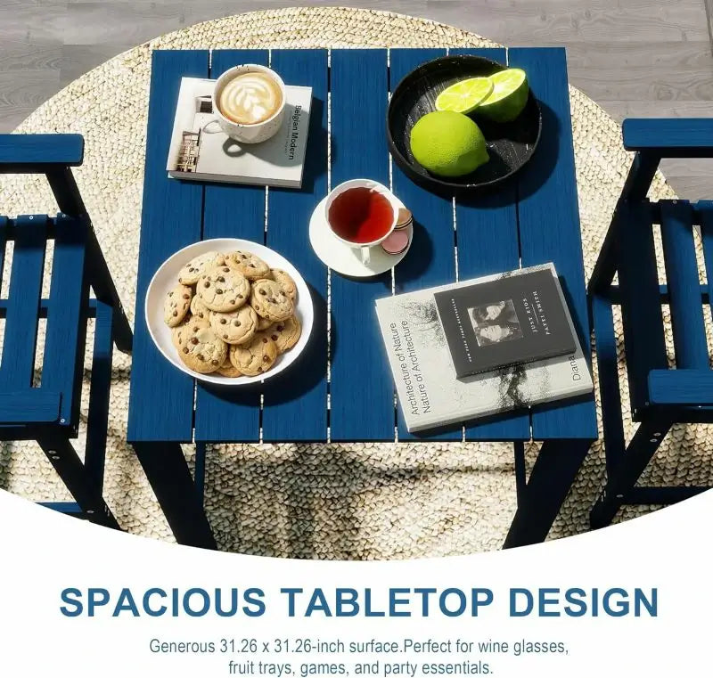 HDPE Patio Bar Set#color_dark blue