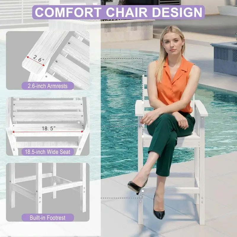 HDPE Patio Bar Set#color_white