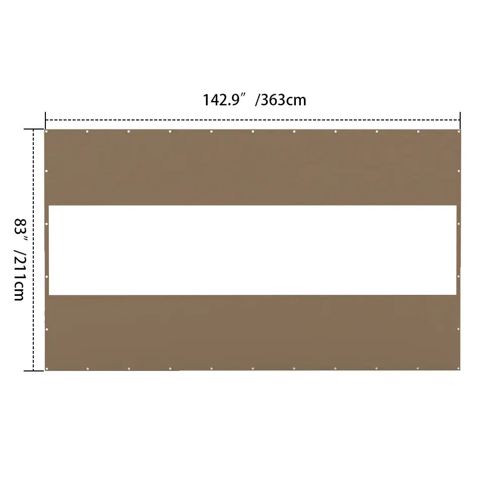 Domi Outdoor Living Outdoor Curtains#Size_12'W×7'H