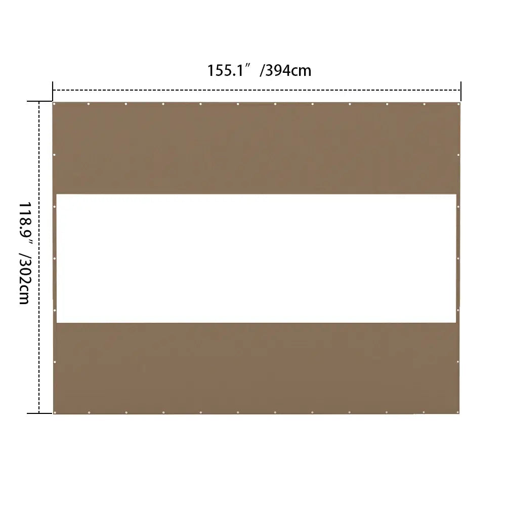Domi Outdoor Living Outdoor Curtains#Size_13'W×10'H