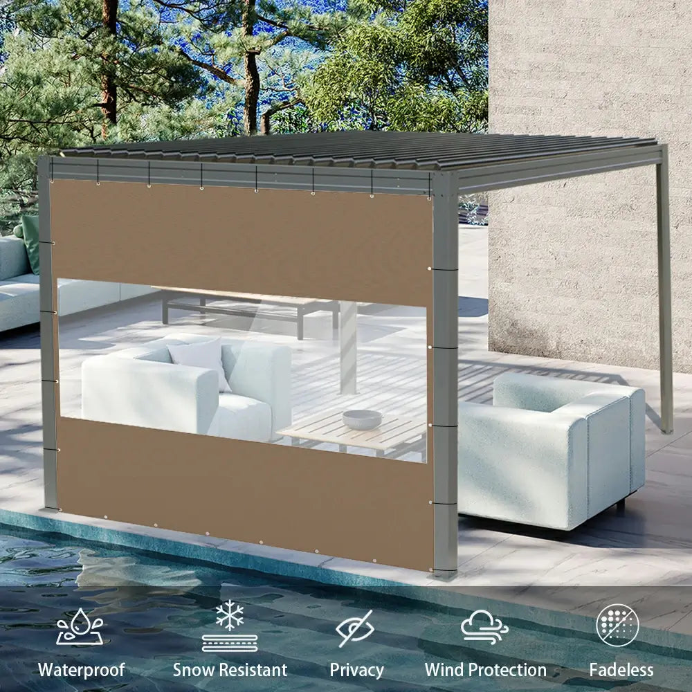 Domi Outdoor Living Outdoor Curtains#Size_8'W×10'H
