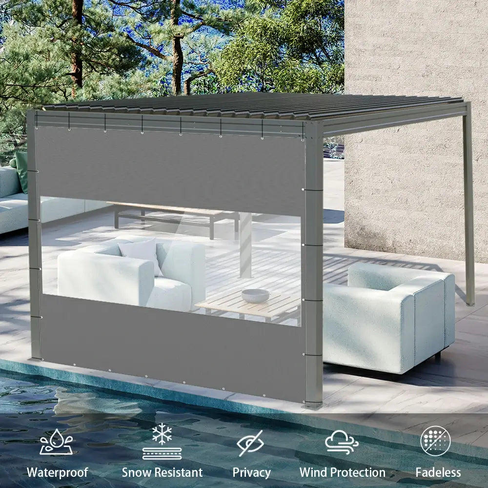 Domi Outdoor Living Outdoor Curtains#Size_10'W×10'H