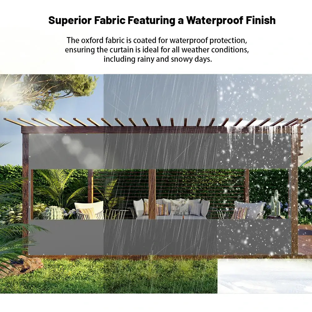 Domi Outdoor Living Outdoor Curtains#Size_13'W×10'H