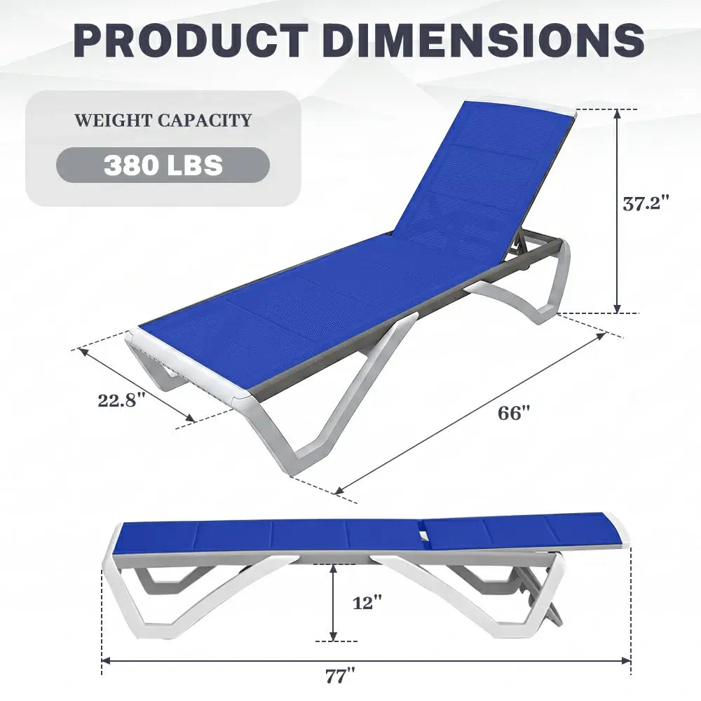 Armless Outdoor Chaise Lounge