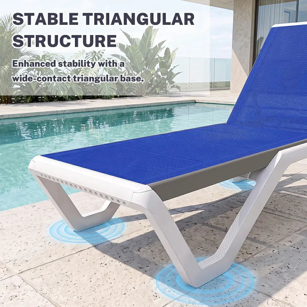 Armless Outdoor Chaise Lounge
