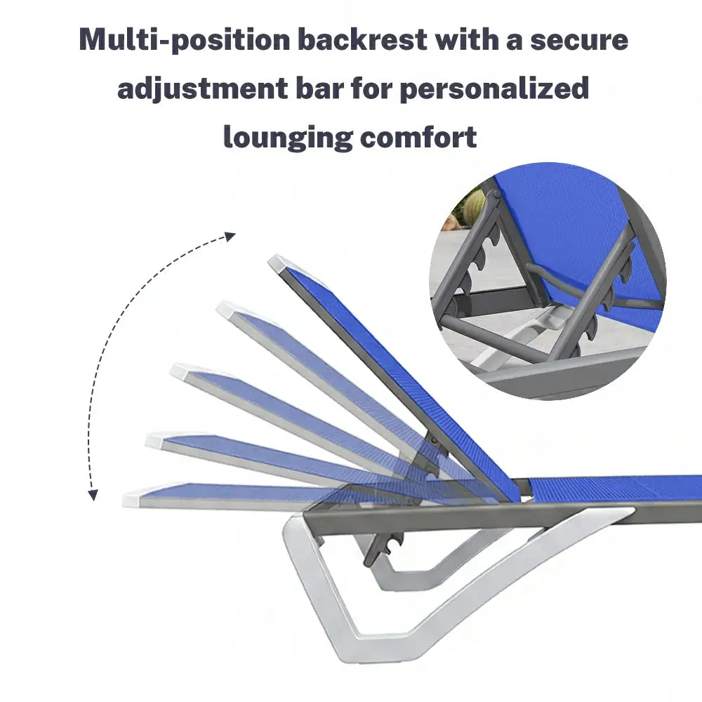 Armless Outdoor Chaise Lounge