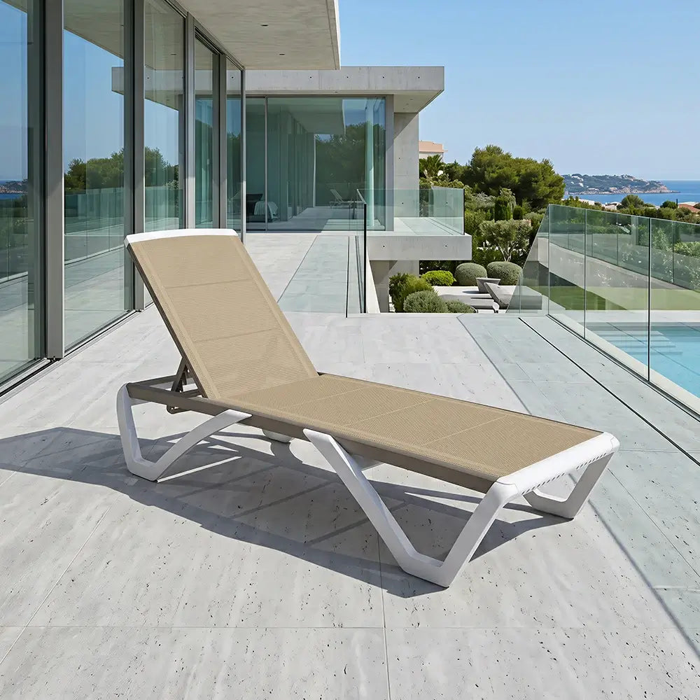 Armless Outdoor Chaise Lounge