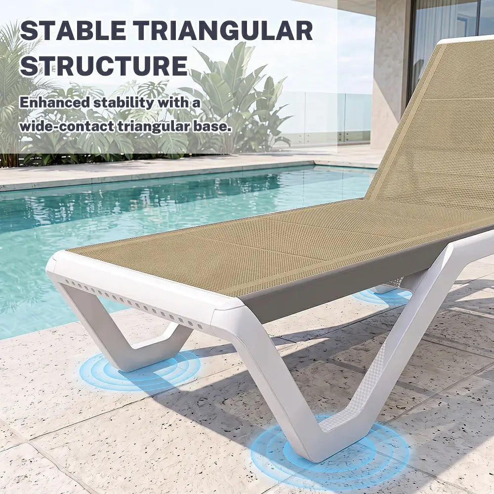 Armless Outdoor Chaise Lounge