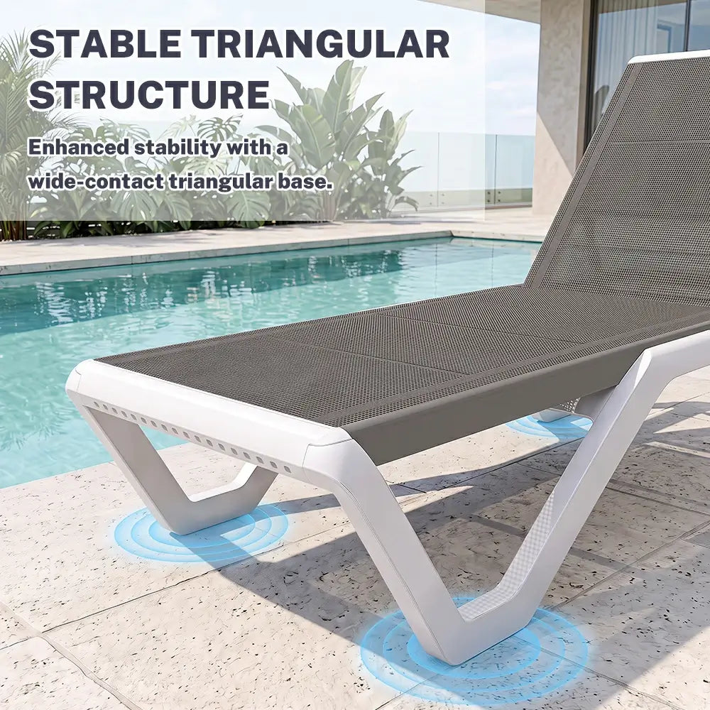 Armless Outdoor Chaise Lounge