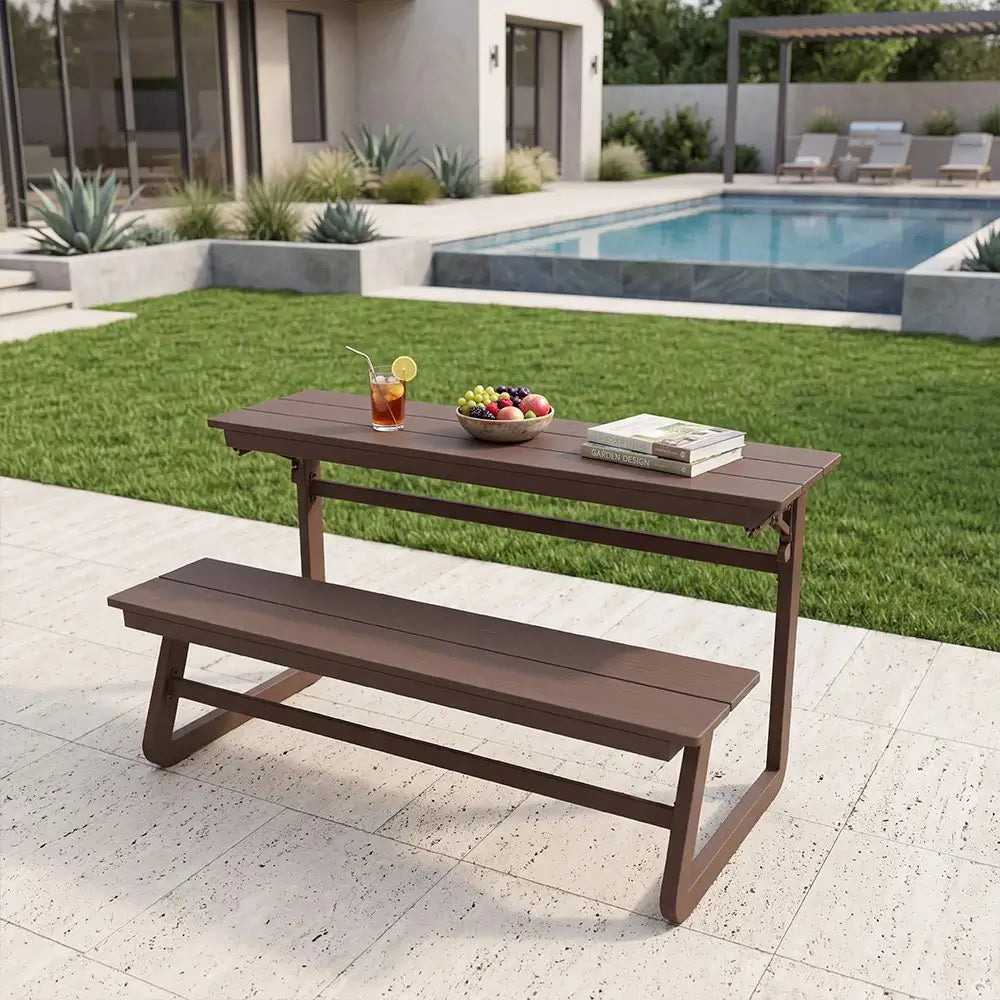 domi convertible bench table#Color_dark brown
