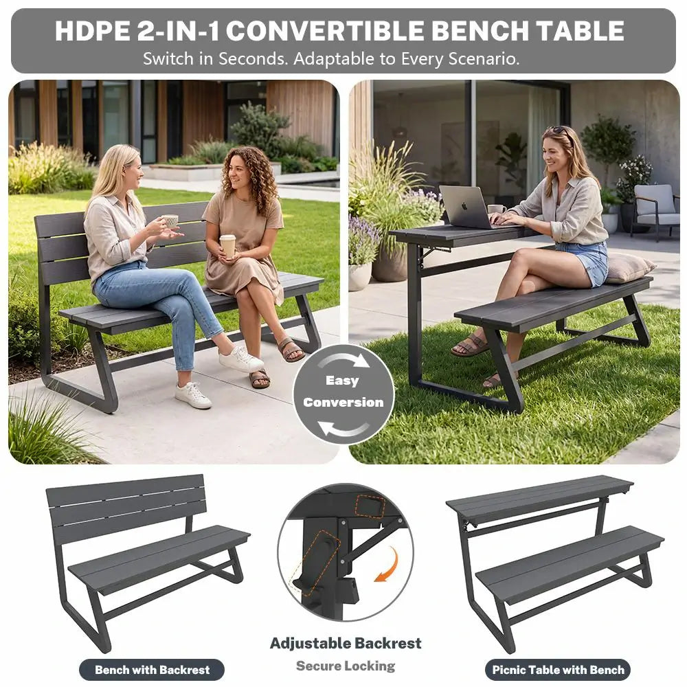 domi convertible bench table#Color_gray