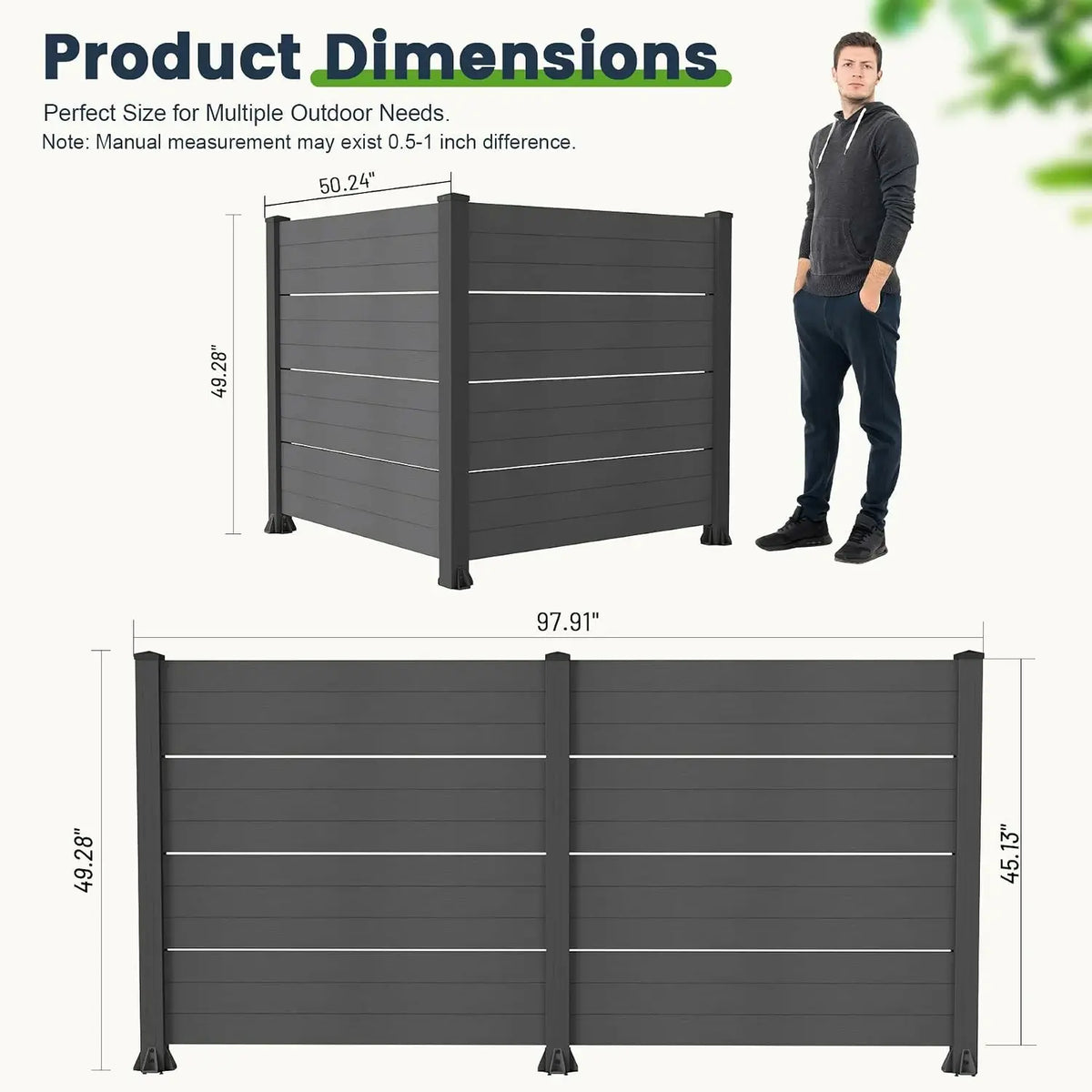domi hdpe outdoor privacy screen #Color_gray