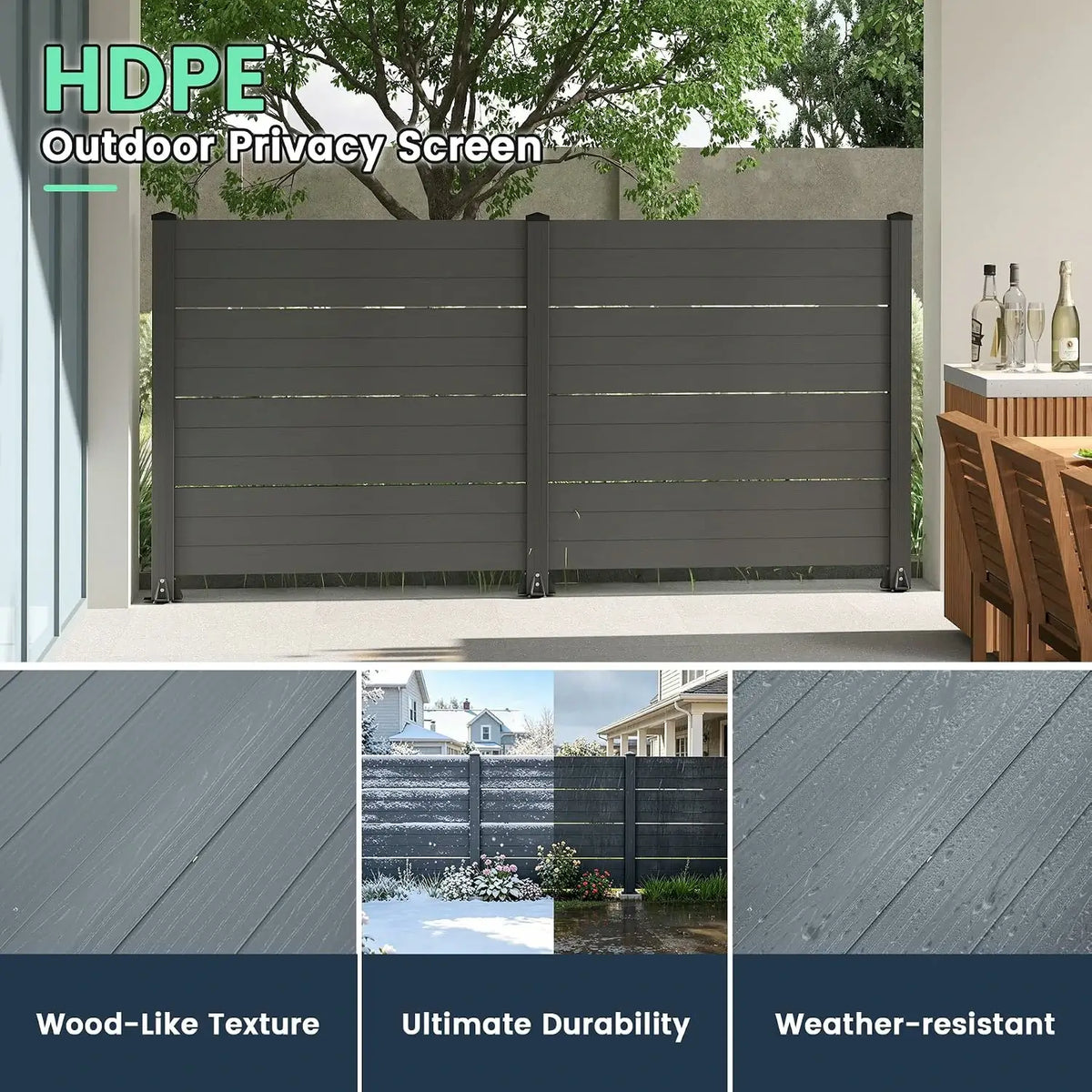 domi hdpe outdoor privacy screen #Color_gray
