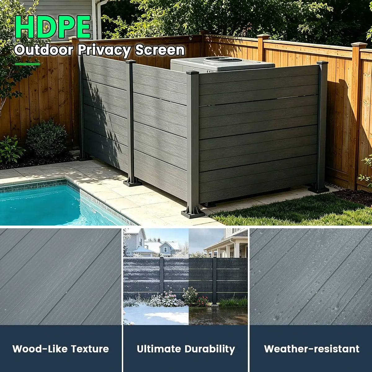 domi hdpe outdoor privacy screen #Color_gray