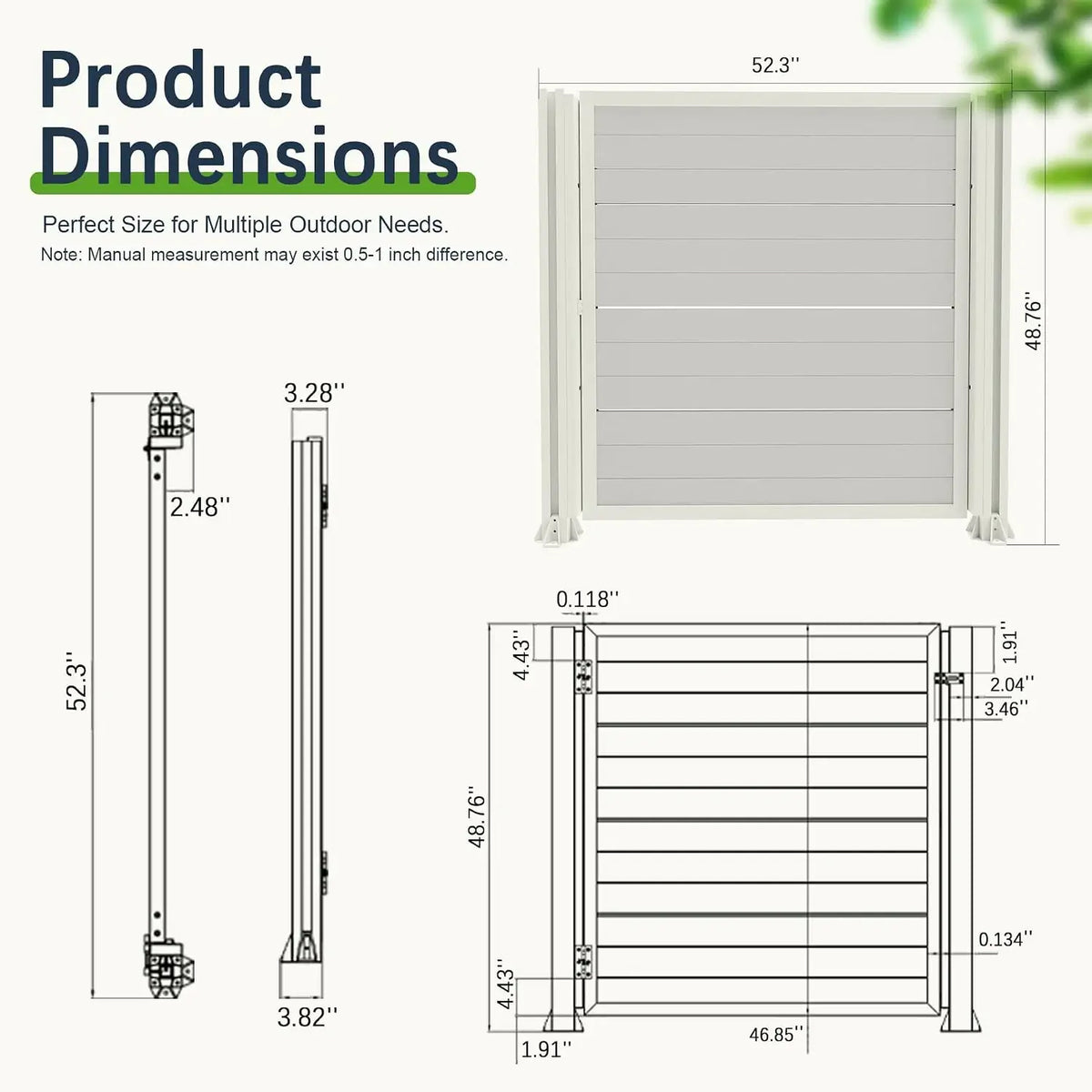 domi hdpe outdoor privacy screen #Color_white