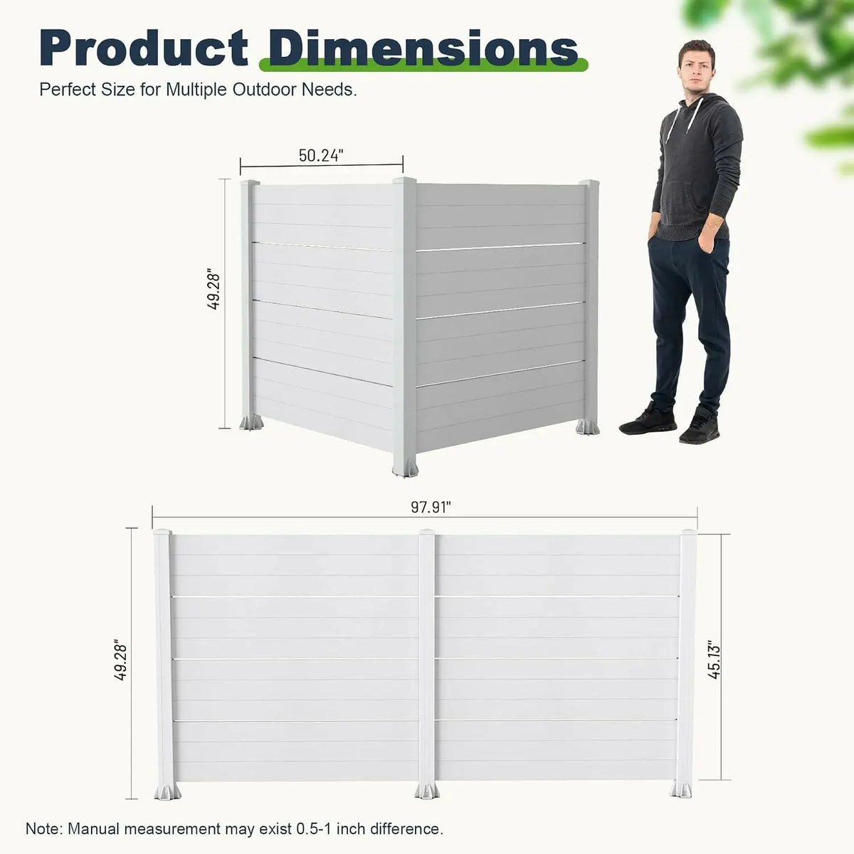 domi hdpe outdoor privacy screen #Color_white