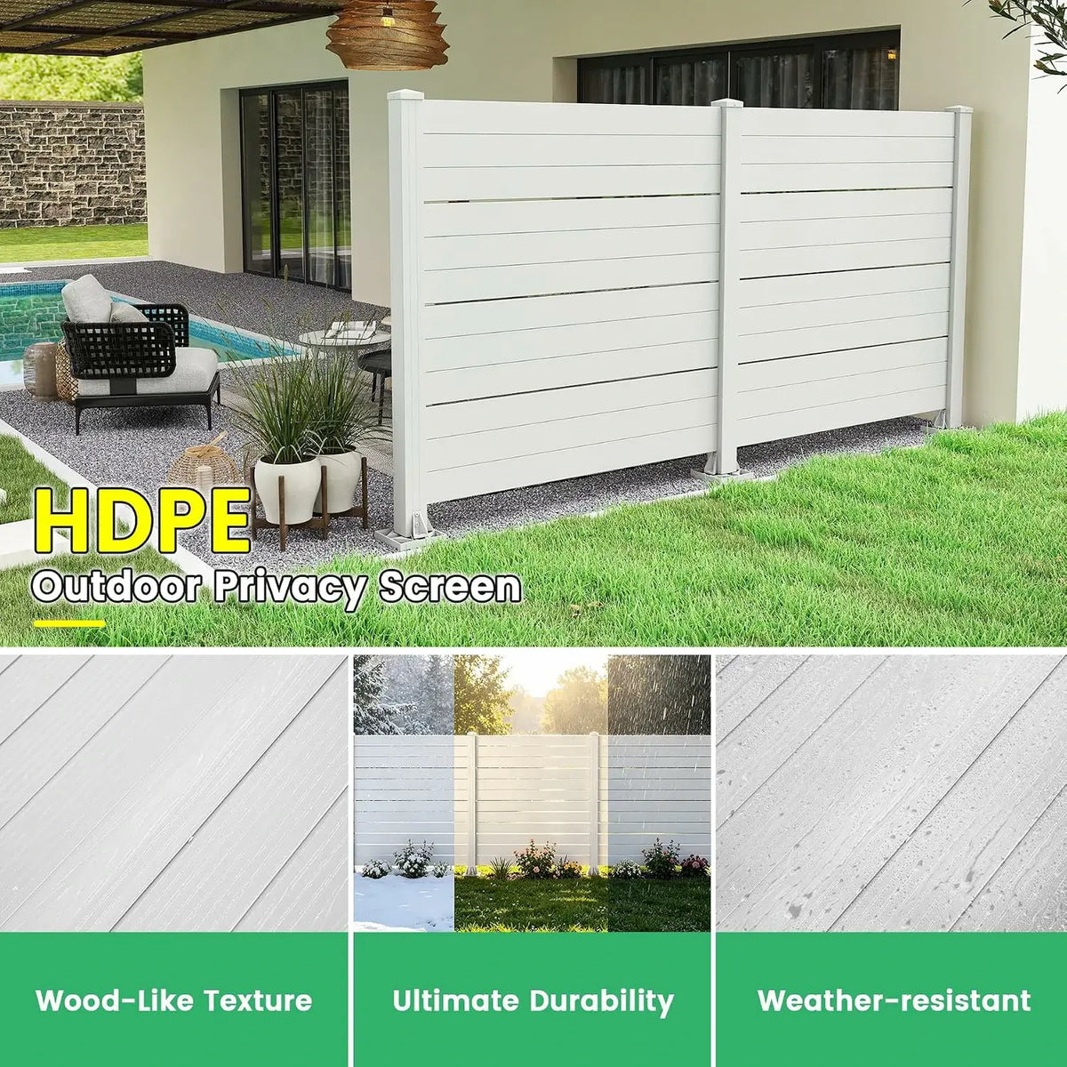 domi hdpe outdoor privacy screen #Color_white
