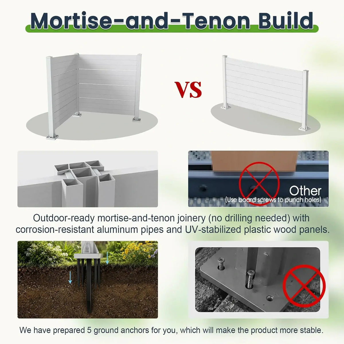 domi hdpe outdoor privacy screen #Color_white