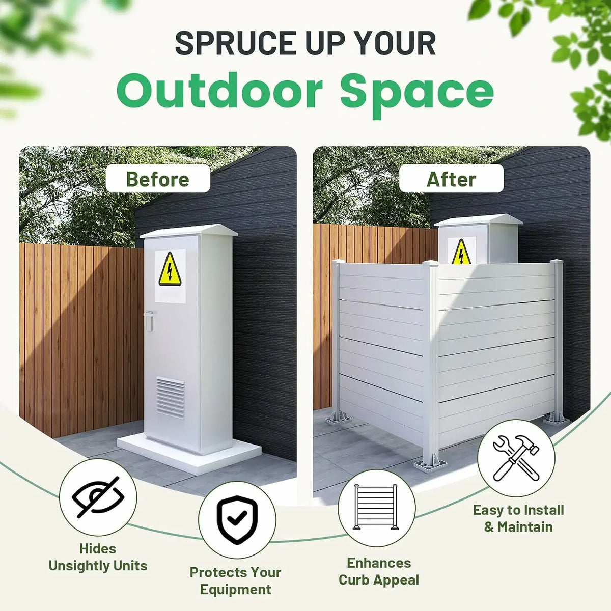 domi hdpe outdoor privacy screen #Color_white
