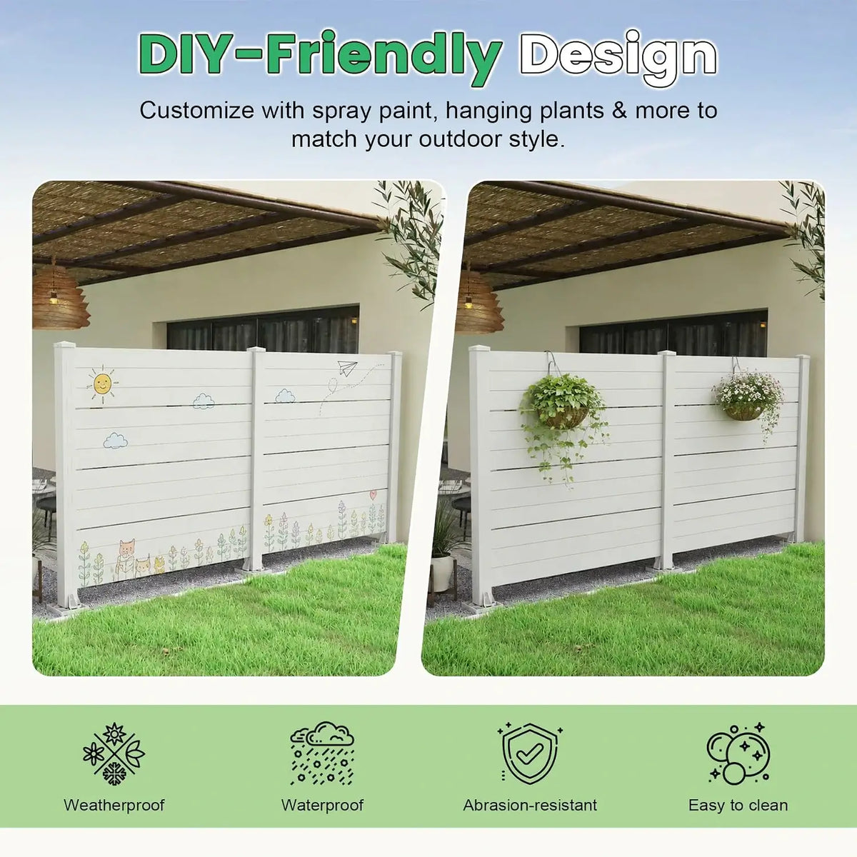 domi hdpe outdoor privacy screen #Color_white