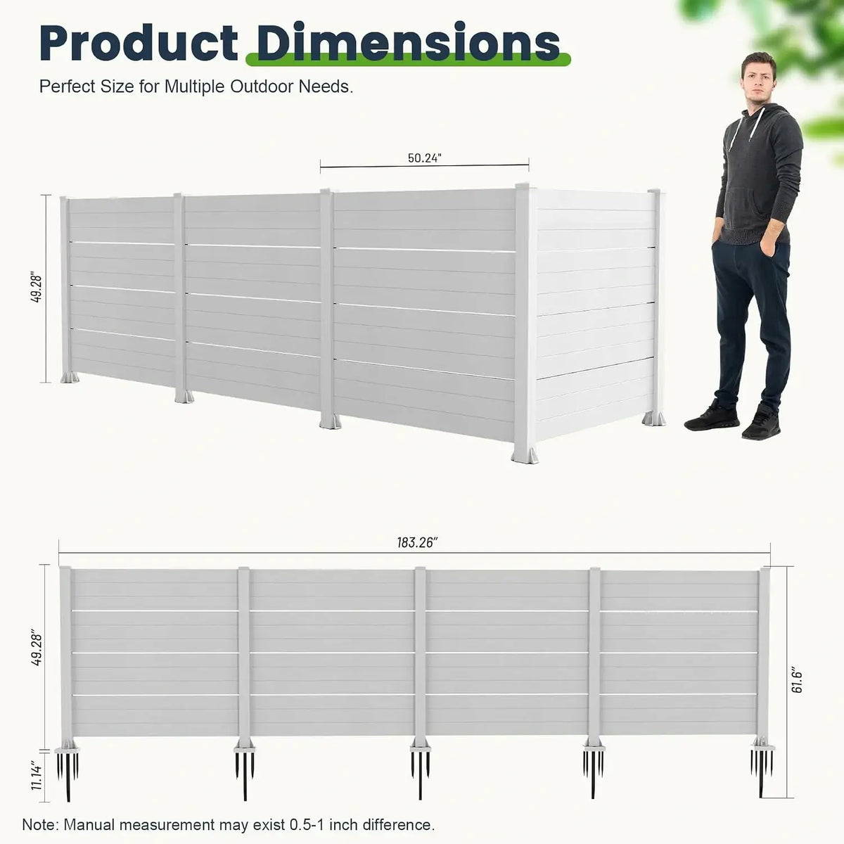 domi hdpe outdoor privacy screen #Color_white