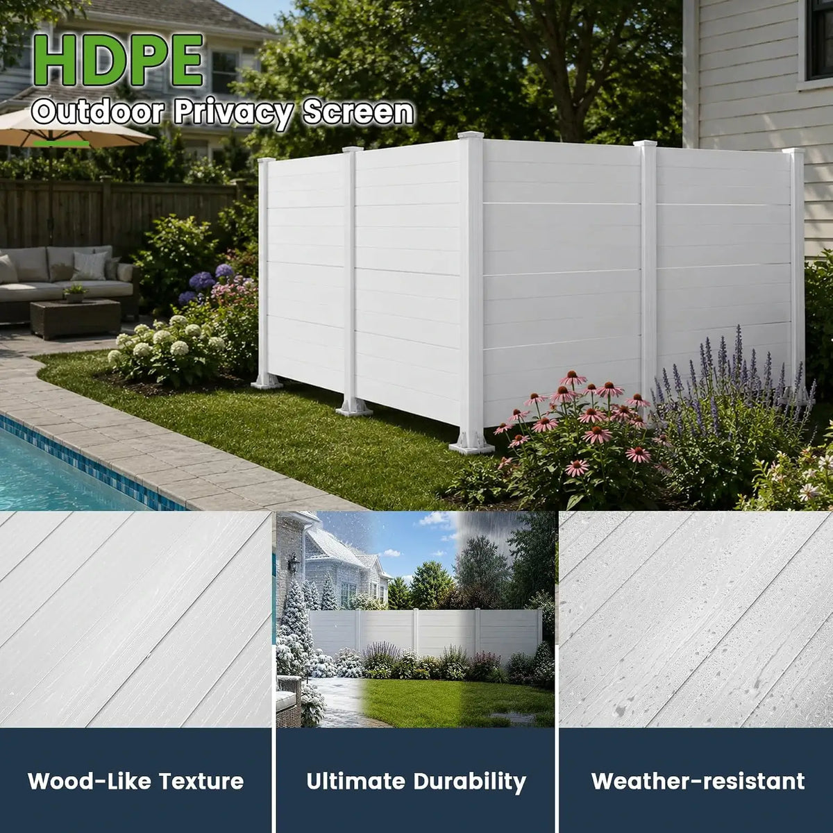 domi hdpe outdoor privacy screen #Color_white