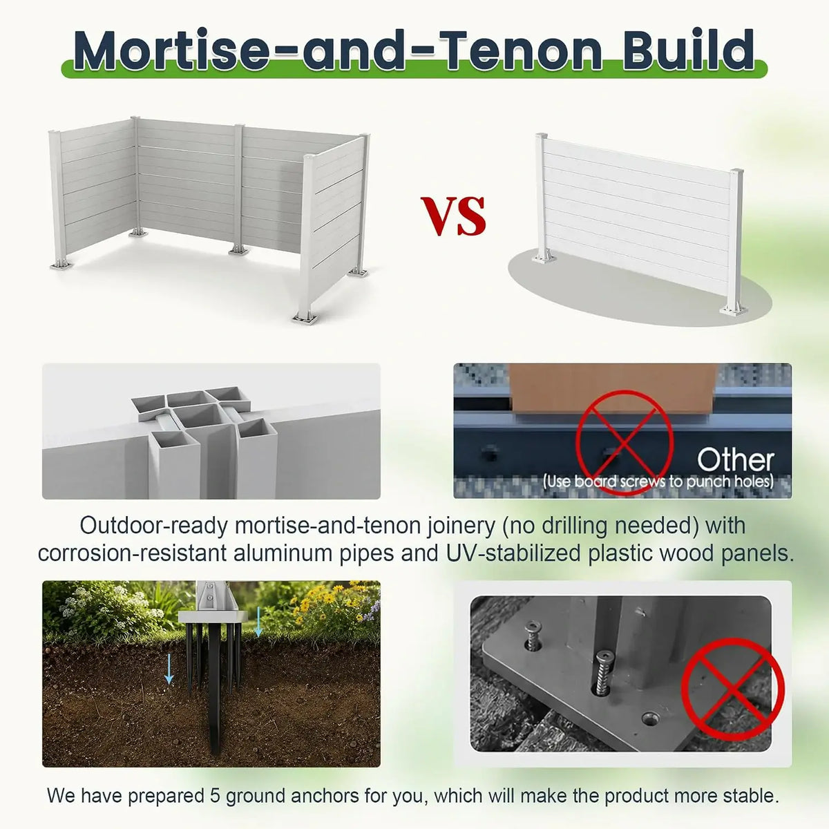 domi hdpe outdoor privacy screen #Color_white