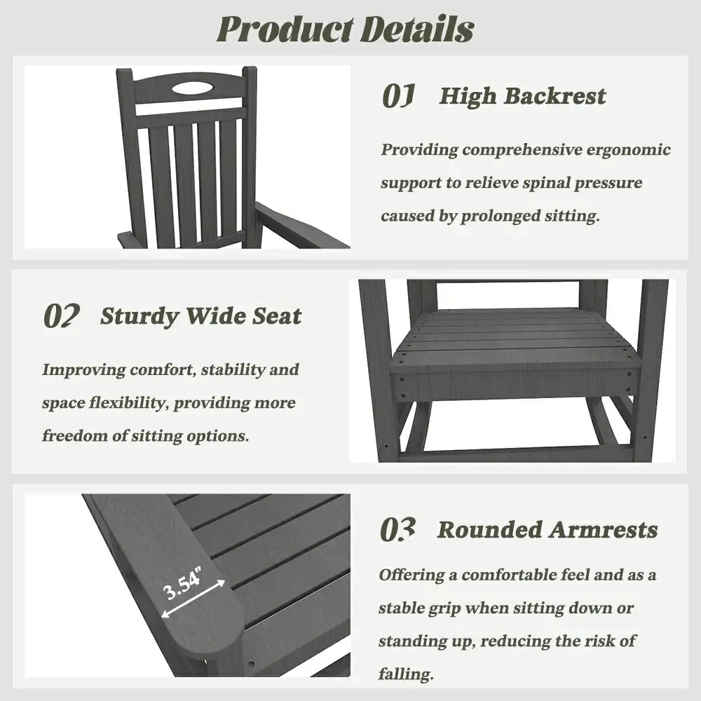 HDPE Classic Rocking Chairs