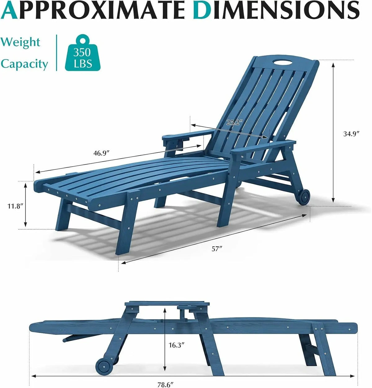 domi hdpe vertical slatted chaise lounge#Color_dark blue
