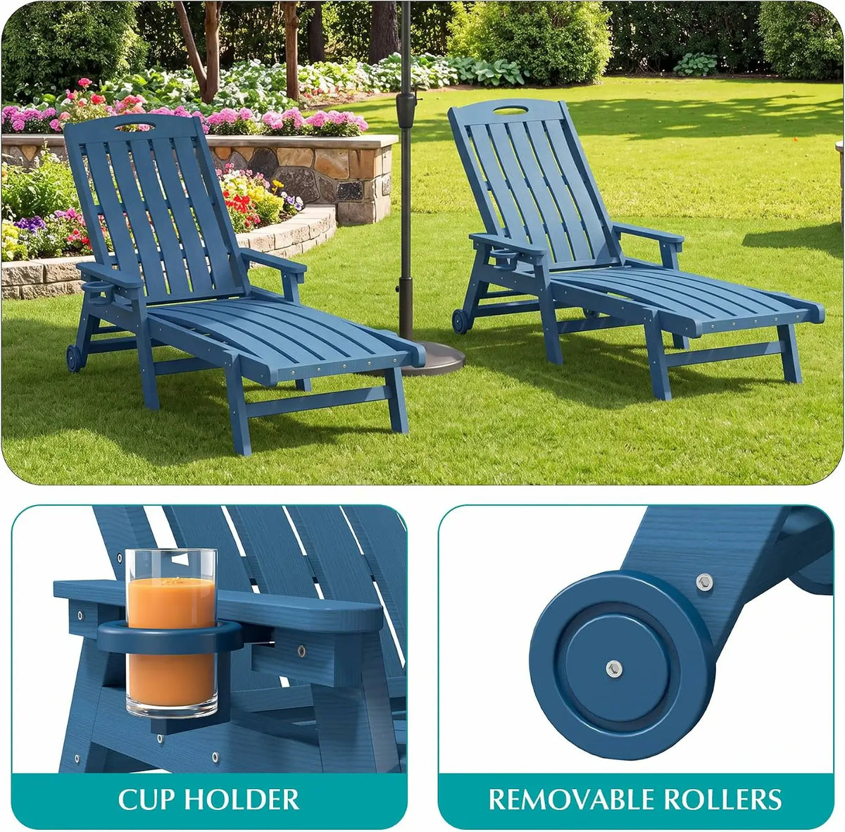 domi hdpe vertical slatted chaise lounge#Color_dark blue