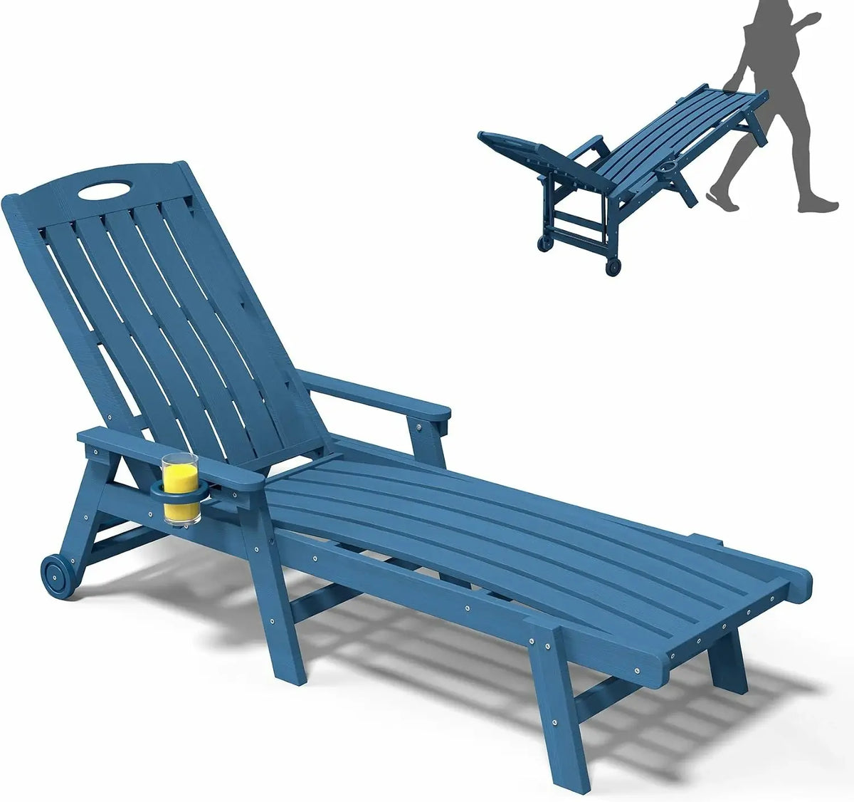 domi hdpe vertical slatted chaise lounge#Color_dark blue