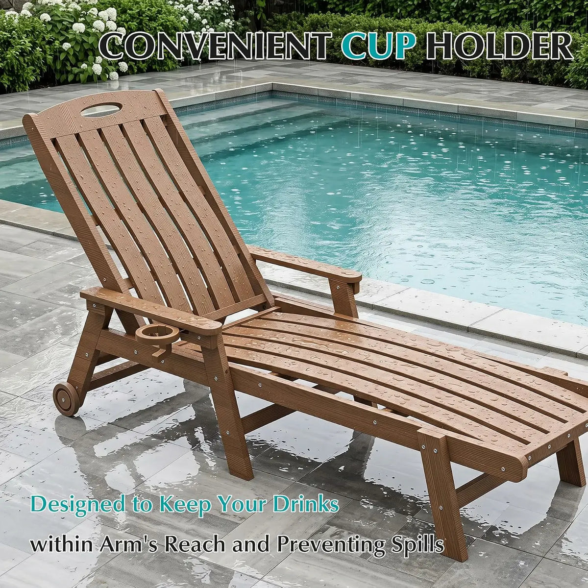 domi hdpe vertical slatted chaise lounge#Color_dark brown