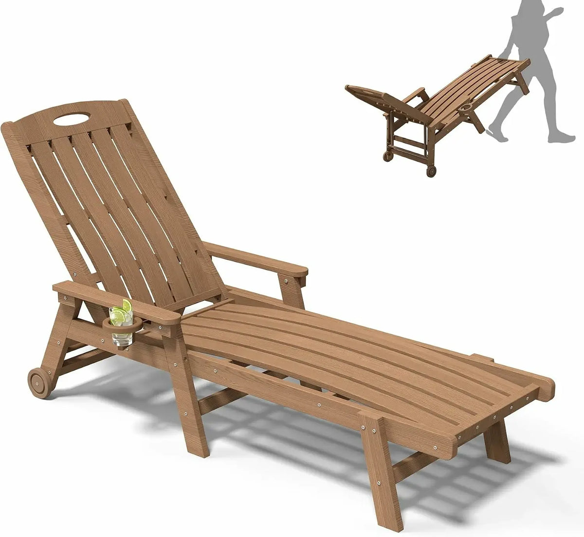 domi hdpe vertical slatted chaise lounge#Color_dark brown