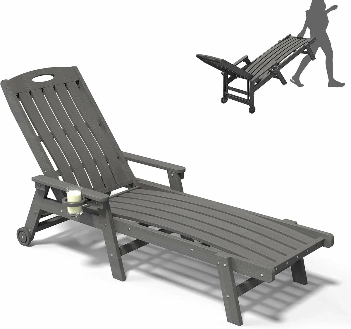domi hdpe vertical slatted chaise lounge#Color_gray