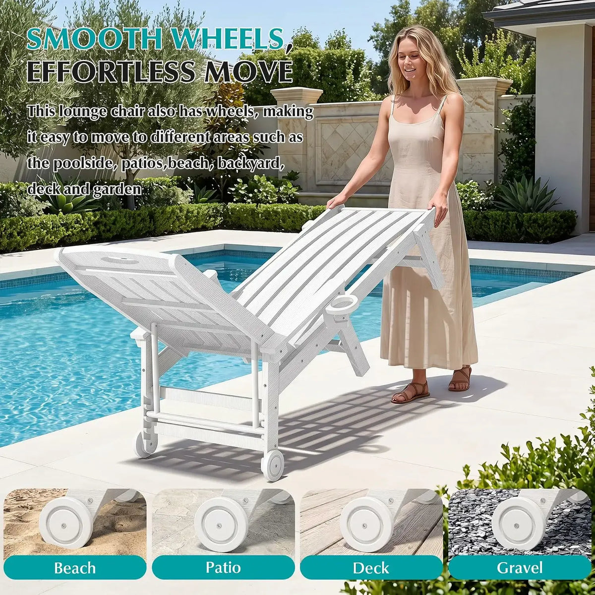 domi hdpe vertical slatted chaise lounge#Color_white