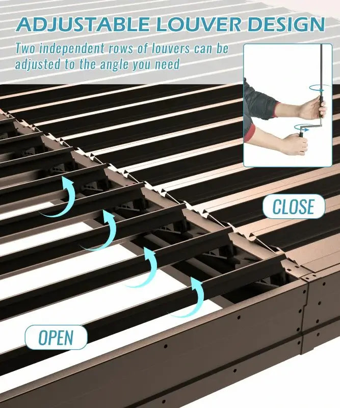 domi louvered pergola#size_10'x12'