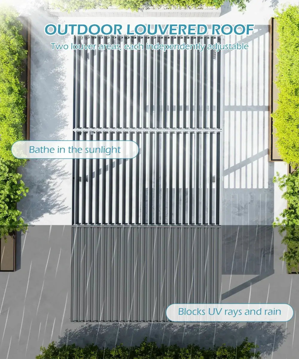 domi louvered pergola#size_10'x20'