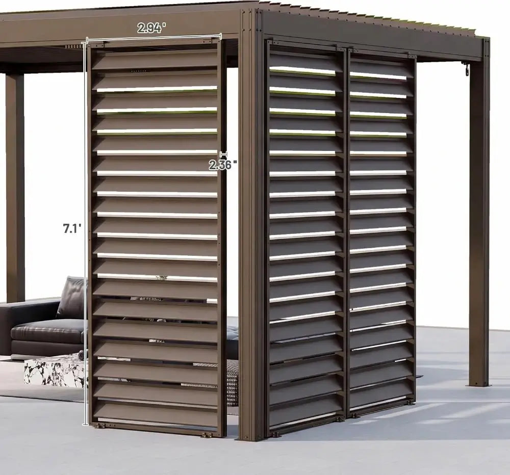Aluminum Louvered Pergola Screen -1 Pack