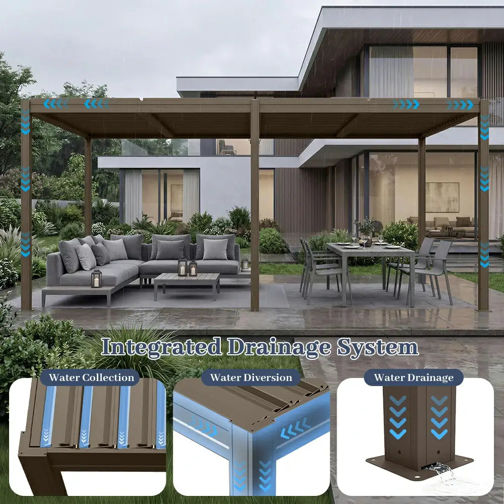 domi louvered pergola#size_12'x24'-New
